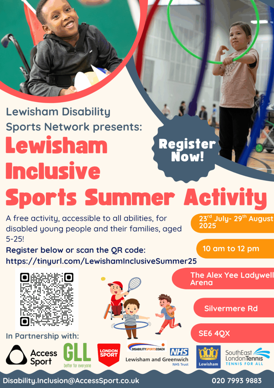 Promo flyer inclusive sports summer activity lewisham (v2)